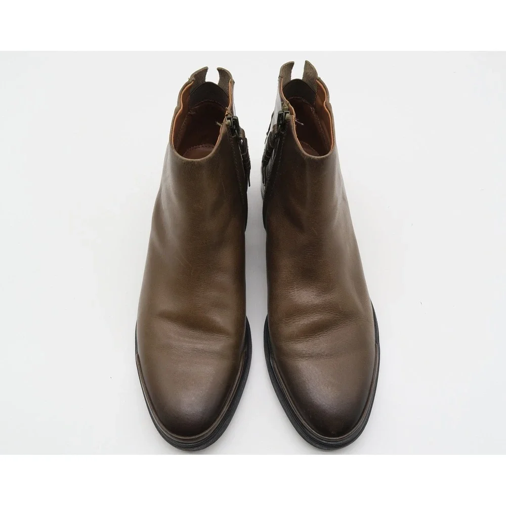 Sarto by Franco Sarto A-Nemi Olive Brown‎ Leather Ankle Boots Women 10M